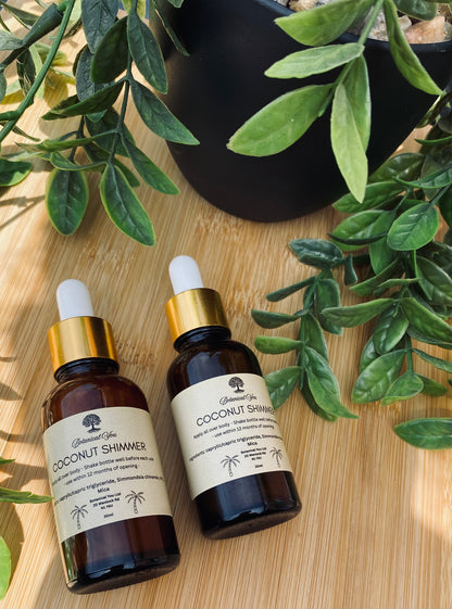 Shimmering body oil